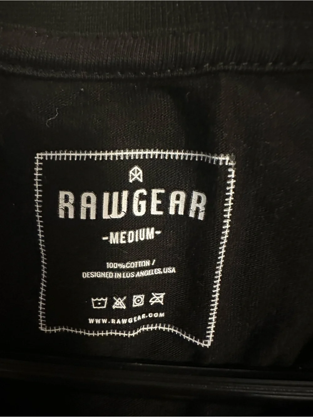 RAWGEAR Black Graphic Muscle Tank with Orange Accent Size M